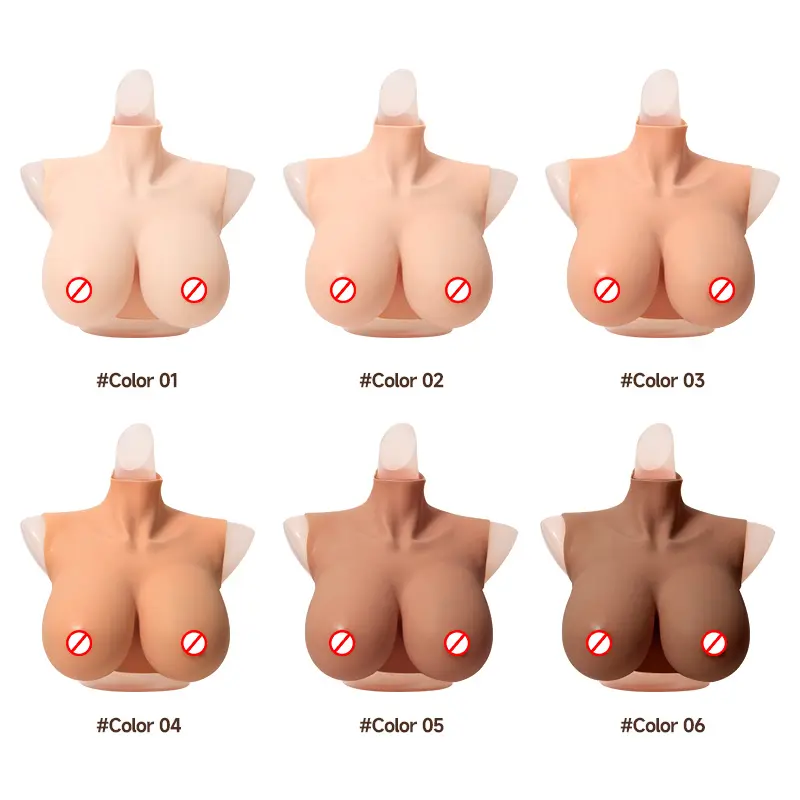 6 colors of silicone breast