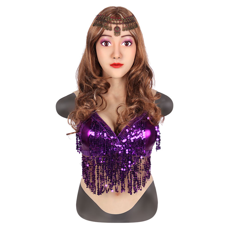 Crossdresser Breast Forms With Face Mark Fake Boobs Super Thin Material Silicone Tits Shemale Transgender Cosplay