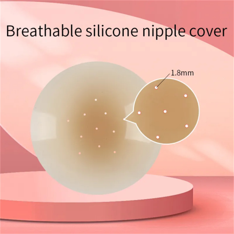 Stroppeløst pustende hull silikon brystvortedeksel02