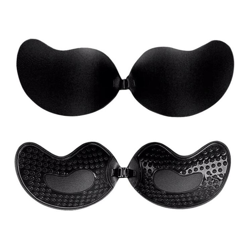 Commercio all'ingrosso Sexy Invisible Pasties Bra Con Scatola di Imballaggio Petto Seamless Riutilizzabile Adesivi Opacu Silicone Nipple Cover For Women Culore Neru