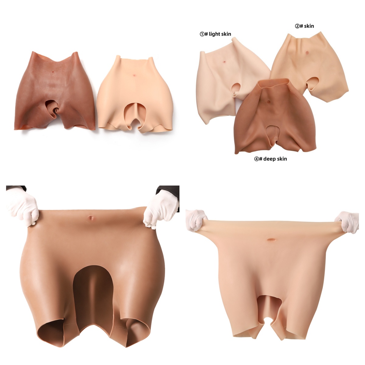 Male To Female Crossdresser Hip buttock Enhancer Silicone Fake Vagina Big Bum lifting Underwear Pants