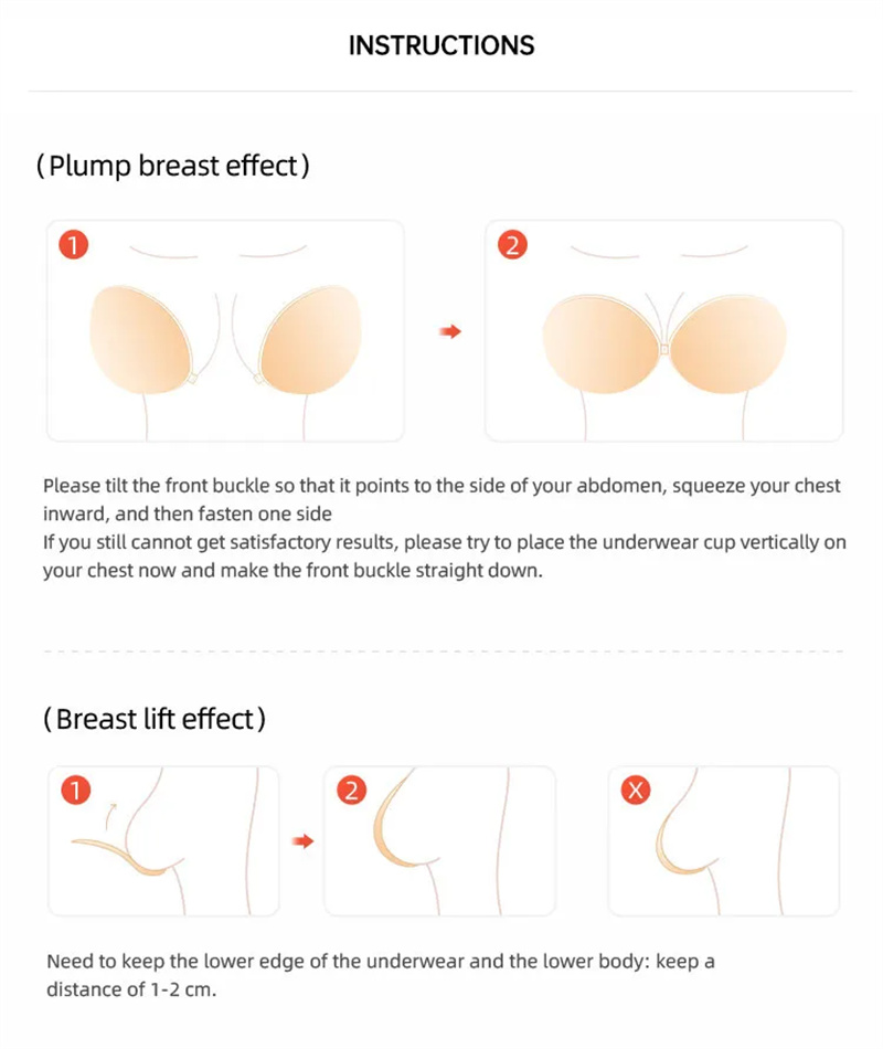 Adhesive Bra Silicone Bra Mango Solid Invisable Br07