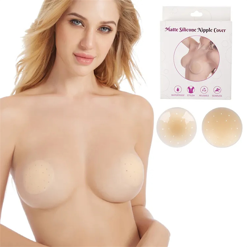 Strapless Breathable Hole Silicone Nipple Cover01