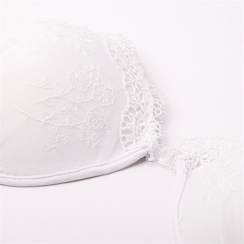 White Lace Charming Invisible Adhesive Bra For Wed09