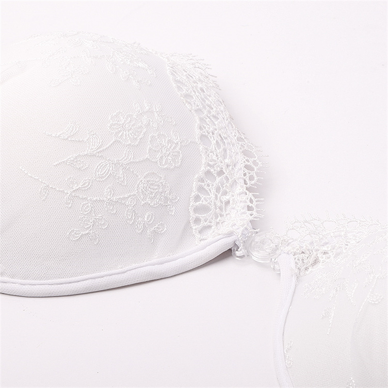 Putih Lace Charming Invisible Adhesive Bra Kanggo Wed09